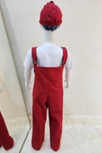 Bahçıvan Tulum ve Şapka Set Kırmızı thumbnail 3