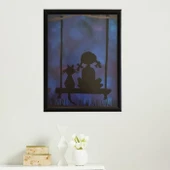 Salıncakta Kedi Çerçeveli Poster Tablo thumbnail 6