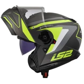 LS2 STROBE 2 PHANTOM MAT TITANIUM-NEON SARI KASK thumbnail 7