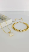 Kolye Bileklik Gold ÇelikTakı307 thumbnail 1