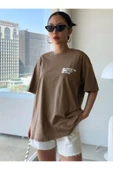 Cherısh Time Effect SIRT ve Ön Baskılı Oversize Tshirt thumbnail 1