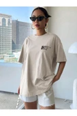 Cherısh Time Effect SIRT ve Ön Baskılı Oversize Tshirt thumbnail 1
