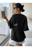 Cherısh Time Effect SIRT ve Ön Baskılı Oversize Tshirt thumbnail 2