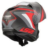 LS2 STROBE 2 PHANTOM MAT TITANIUM-GRİ-KIRMIZI KASK thumbnail 5