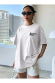 Cherısh Time Effect SIRT ve Ön Baskılı Oversize Tshirt thumbnail 1