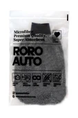 Roro Auto Vezüv Mikrofiber Araç Yıkama Eldiveni Gri thumbnail 1
