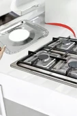 Akkoyunlu home Alüminyum Folyo Ped Kağıt  Gazlı Ocak Koruyucu Yüksek Sıcaklık Kirlenme Önleyici thumbnail 3