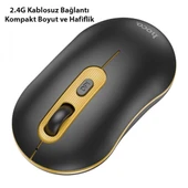 HOCO GM21 Platinium 1600dPi 2.4G Bluetooth Kablosuz Optik Mouse thumbnail 3