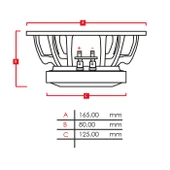 Dynamat Azap 16 Midrange 16 Cm 150W RMS  2 ADET thumbnail 4