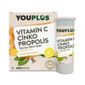 Youplus Vitamin C Çinko Propolis 20 Efervesan Tablet thumbnail 1