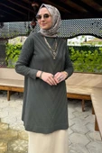 Damla Triko Tunik Haki thumbnail 2