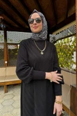 Yağmur Triko Elbise Siyah thumbnail 1