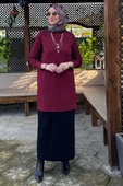 Damla Triko Tunik Bordo thumbnail 4
