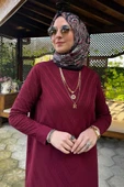 Damla Triko Tunik Bordo thumbnail 2