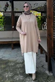 Sevda Triko Tunik Bej thumbnail 5