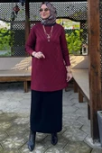 Damla Triko Tunik Bordo thumbnail 8