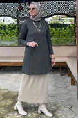 Damla Triko Tunik Haki thumbnail 5