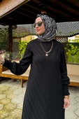 Yağmur Triko Elbise Siyah thumbnail 4