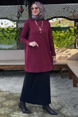 Damla Triko Tunik Bordo thumbnail 5