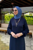 Ecem Triko Elbise Lacivert thumbnail 5