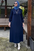 Ecem Triko Elbise Lacivert thumbnail 8