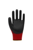 Beybi  Pn5 Kırmızı Polyester Örme Nitril Işçi Eldiveni 9 Numara 12 Çift thumbnail 2