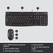 Logitech MK120 SET Q TR SIYAH Klavye 920-002560 thumbnail 2
