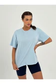 Baskısız Basıc Pamuklu Oversize T-shirt thumbnail 11