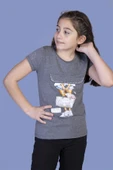 Toontoy Kız Çocuk Baskılı Tişört thumbnail 3