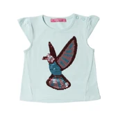 Toontoy Kız Bebek Tişört Pullu Kuş Baskı thumbnail 5