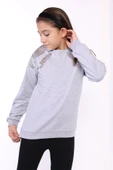 Toontoy Kız Çocuk Pullu Nakışlı Sweatshirt thumbnail 5