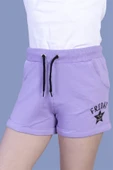 Toontoy Kız Çocuk Baskılı Beli Ribanalı Cepli Basic Şort thumbnail 1