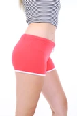 Toontoy Kadın Beli Lastikli Crop Şort thumbnail 4
