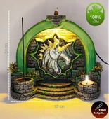 Antik Kapı Unicorn GeriAkış ve Çubuk Tütsülük (Işıklı) thumbnail 5