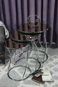 Zigonzi Rüya Model Zigon Sehpa Krom Ayak  Bronz Ayna  Cam thumbnail 1