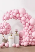 Beysüs Pembe Makaron Balon 20 adet 12inç thumbnail 2