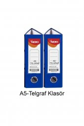 Telgraf Klasör Mavi Geniş A5 Plastik 2 Adet thumbnail 1