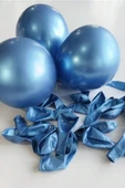 Beysüs Mavi Krom Balon 7 adet 12inç thumbnail 2