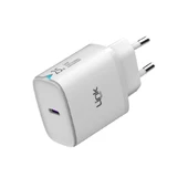 LinkTech C310 25W PD 3.0 USB-C Şarj Adaptörü Beyaz thumbnail 3