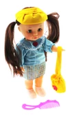 Mavi Saten Elbiseli Et Bebek thumbnail 2