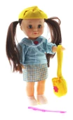 Mavi Saten Elbiseli Et Bebek thumbnail 1