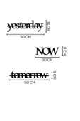 Yesterday, Now, Tomorrow Yazılı MDF Dekor Seti thumbnail 4