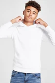 Beyaz Çocuk Basic Kapşonlu Sweatshirt thumbnail 1