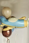 Beysüs Retro Uçak Folyo Balon Mavi thumbnail 3