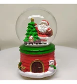 Kar Küresi Orta Boy Yılbaşı Temalı El Sallayan Noel Baba thumbnail 1