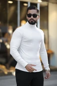 Erkek Beyaz Boğazlı Triko Kazak thumbnail 2