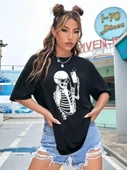 Baskılı T-shirt - Siyah thumbnail 1