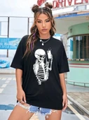 Baskılı T-shirt - Siyah thumbnail 3