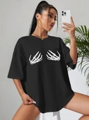 Baskılı T-shirt - Siyah thumbnail 3