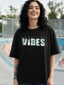 Baskılı Oversize T-shirt - Siyah thumbnail 3